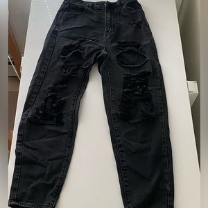 SHEIN black ripped jeans (baggy)